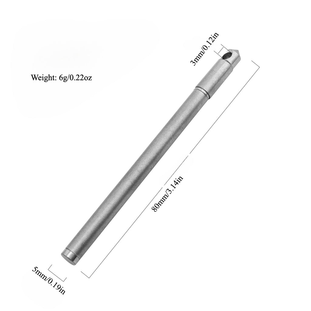 Titanium Bolt-action Pen Lightweight EDC Mini Pocket Stick for Everyday Carry, Outdoor Gear Cool Gadget Gift for Men