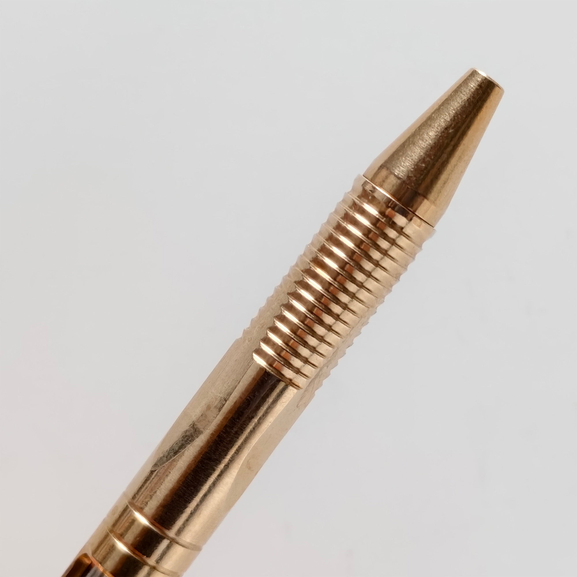 Compact Mini Brass EDC Bolt Action Ballpoint Pen – Portable Keychain Pen with Quick Release, Grooved Grip, Secure Lock, and Lanyard Loop for Everyday Carry