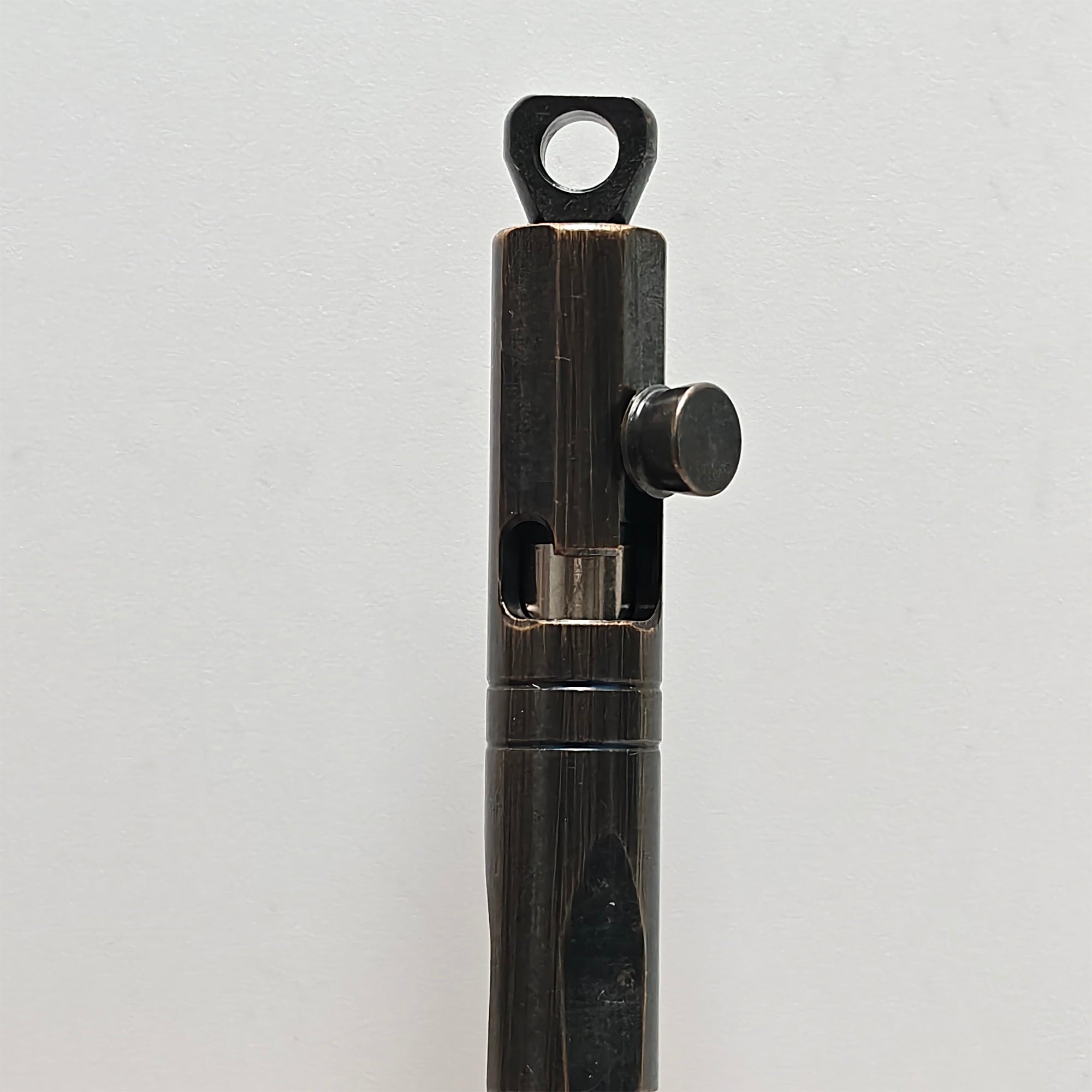 Compact Mini Brass EDC Bolt Action Ballpoint Pen – Portable Keychain Pen with Quick Release, Grooved Grip, Secure Lock, and Lanyard Loop for Everyday Carry