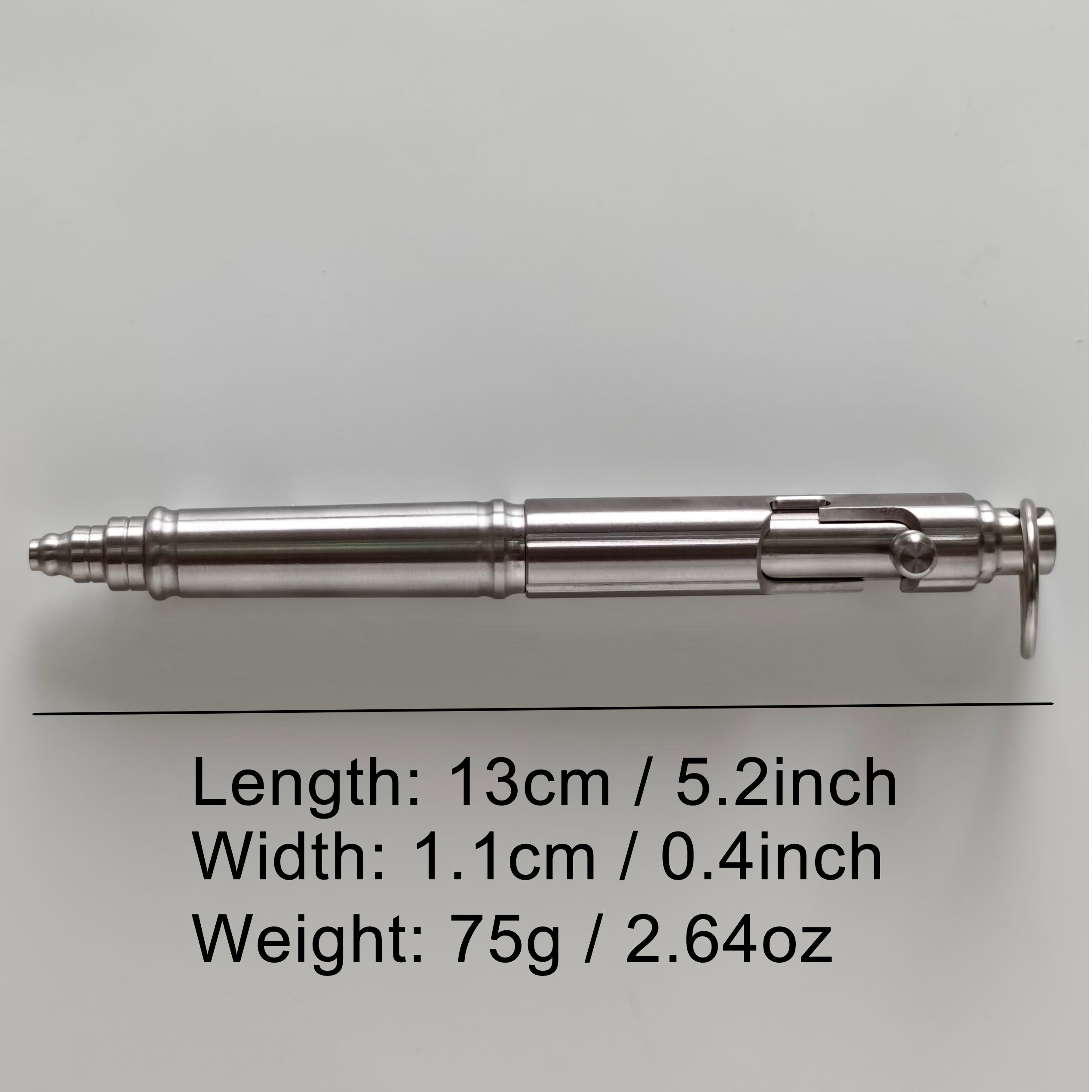 Bolt Action Keychain Pen - EDC Pocket Pen, Stainless Steel with Keyring, Writing Instrument for Everyday Carry - Perfect Gift for Men