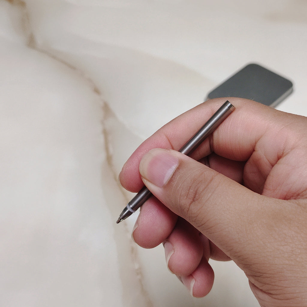 Titanium Bolt-action Pen Lightweight EDC Mini Pocket Stick for Everyday Carry, Outdoor Gear Cool Gadget Gift for Men