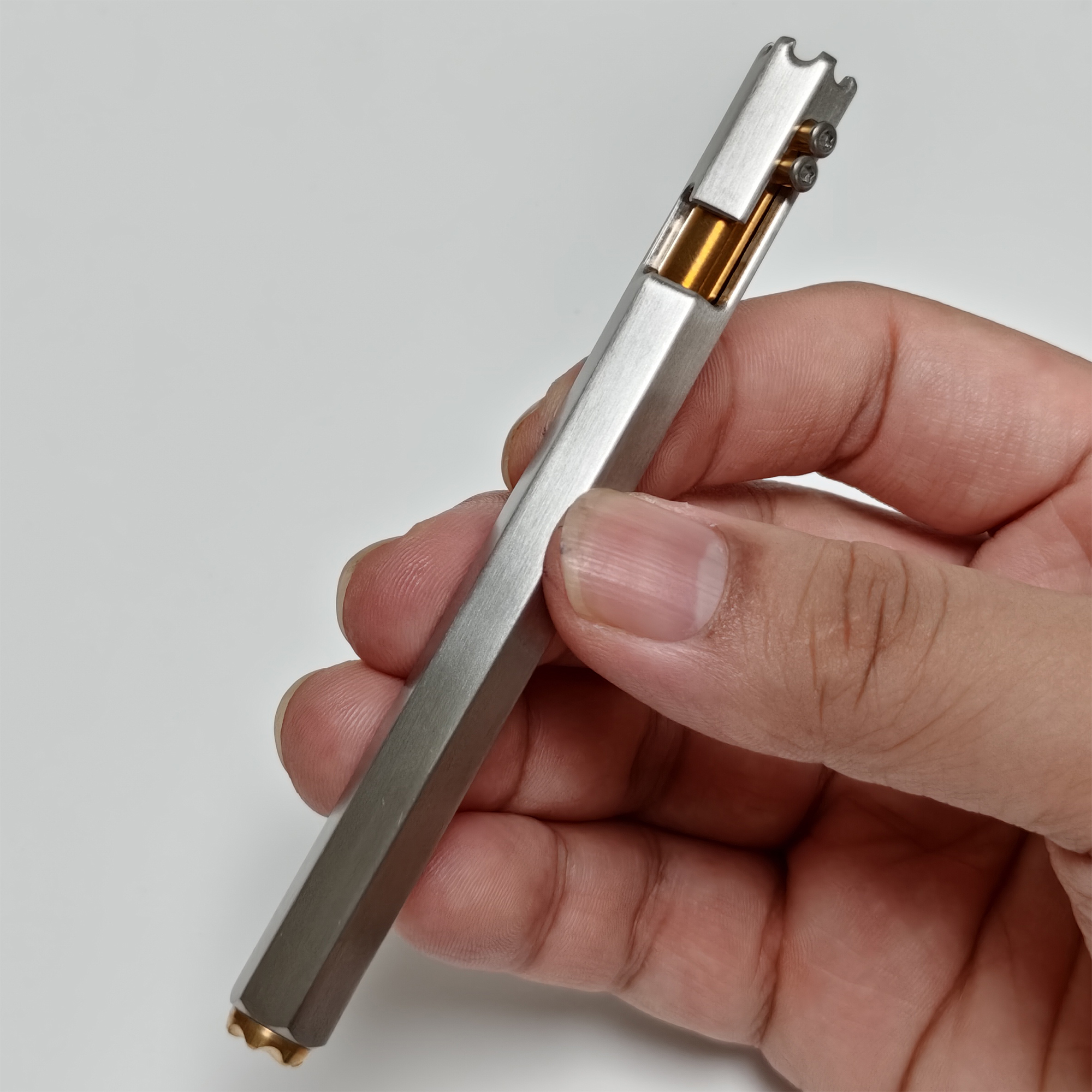 Compact Stainless Steel Bolt Action Ballpoint Pen - Premium EDC for Outdoor Enthusiasts, Retractable & Secure Lock, Lightweight, Durable, and Stylish Design for Everyday Carry - Image 8